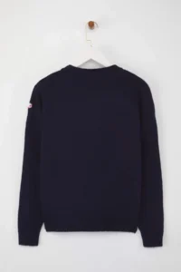 TRENDYOLMİLLA NAVY BLUE Soft textured Wide Pattern Baklava Patterned Knitwear Sweater - Image 6