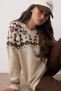 TRENDYOLMİLLA Stone Soft textured Wide Pattern Knitwear Sweater - Image 2