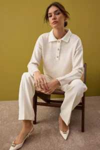 TRENDYOLMİLLA Stone Soft textured Wide Pattern Knitwear Sweater