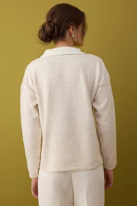 TRENDYOLMİLLA Stone Soft textured Wide Pattern Knitwear Sweater - Image 4