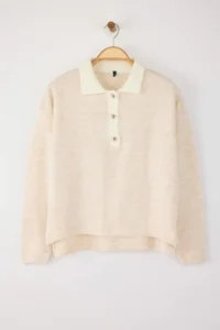 TRENDYOLMİLLA Stone Soft textured Wide Pattern Knitwear Sweater - Image 5
