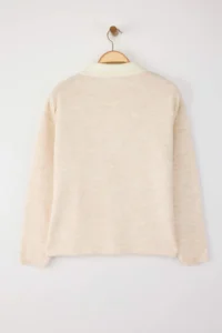 TRENDYOLMİLLA Stone Soft textured Wide Pattern Knitwear Sweater - Image 6