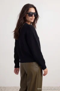 TRENDYOLMİLLA Wardrobe Essentials Black Woolly Premium Thread Basic Wide Pattern Knitwear Sweater | - Image 5