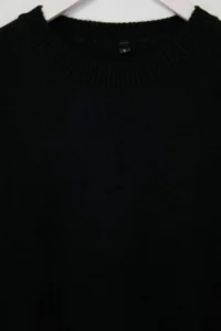 TRENDYOLMİLLA Wardrobe Essentials Black Woolly Premium Thread Basic Wide Pattern Knitwear Sweater | - Image 8