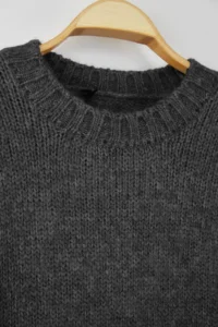 TRENDYOLMİLLA Wardrobe Essentials Anthracite Soft textured Wide Pattern Basic Knitwear Sweater | - Image 7