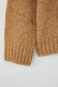 TRENDYOLMİLLA Wardrobe Essentials Camel Soft textured Wide Pattern Basic Knitwear Sweater | - Image 6