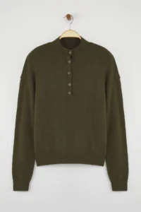 TRENDYOLMİLLA Wardrobe Essentials Khaki Soft textured Knitwear Sweater | - Image 5