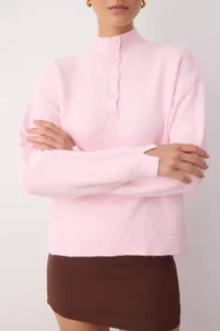 TRENDYOLMİLLA Wardrobe Essentials PINK Soft textured Knitwear Sweater | - Image 3