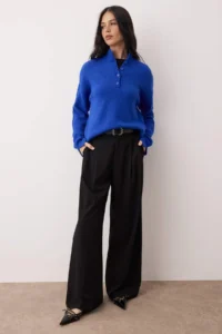 TRENDYOLMİLLA Wardrobe Essentials Saks BLUE Soft textured Knitwear Sweater | - Image 2