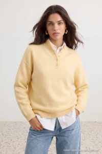TRENDYOLMİLLA Yellow Wardrobe Essentials Soft textured Knitwear Sweater - Image 3
