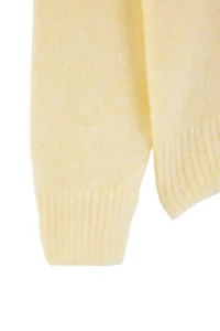 TRENDYOLMİLLA Wardrobe Essentials Yellow Alpaka Wool Blended Premium Thread Wide Pattern Knitwear Sweater| - Image 3