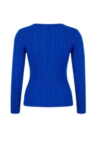 TRENDYOLMİLLA Wardrobe Essentials Saks BLUE Fitted Ribbed Knitwear Sweater - Image 10