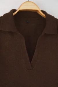 TRENDYOLMİLLA Wardrobe Essentials Brown Soft textured Wide Pattern Knitwear Sweater | - Image 6