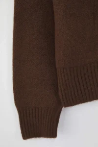TRENDYOLMİLLA Wardrobe Essentials Brown Soft textured Wide Pattern Knitwear Sweater | - Image 7