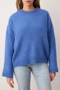 TRENDYOLMİLLA Wardrobe Essentials BLUE Soft textured Wide Pattern Basic Knitwear Sweater | - Image 2