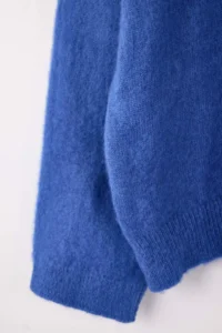 TRENDYOLMİLLA Wardrobe Essentials BLUE Soft textured Wide Pattern Basic Knitwear Sweater | - Image 6