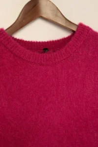 TRENDYOLMİLLA Wardrobe Essenstials Fuchsia Soft textured Wide Pattern Basic Knitwear Sweater - Image 7