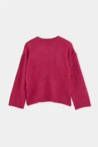 TRENDYOLMİLLA Wardrobe Essenstials Fuchsia Soft textured Wide Pattern Basic Knitwear Sweater - Image 8