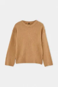 TRENDYOLMİLLA Wardrobe Essentials Camel Soft textured Wide Pattern Basic Knitwear Sweater | - Image 6