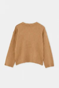 TRENDYOLMİLLA Wardrobe Essentials Camel Soft textured Wide Pattern Basic Knitwear Sweater | - Image 8
