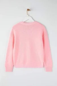 TRENDYOLMİLLA PINK Wide Pattern Special Thread Knitwear Sweater - Image 6