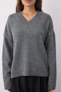 TRENDYOLMİLLA Wardrobe Essentials Anthracite Basic Wide Pattern Soft textured Knitwear Sweater | - Image 3