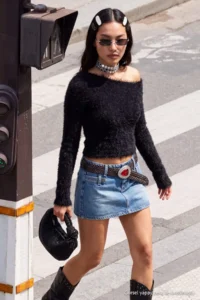 TRENDYOLMİLLA Black Crop/Short Hairy/Beard Thread Knitwear Sweater - Image 2