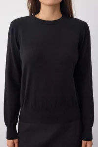 TRENDYOLMİLLA Wardrobe Essentials Black Premium Thread Basic Knitwear Sweater | - Image 3