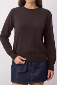 TRENDYOLMİLLA Wardrobe Essentials Brown Premium Thread Basic Knitwear Sweater | - Image 3