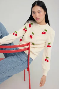 TRENDYOLMİLLA Teen Stone Meyve Embroidery embroidered Knitwear Sweater