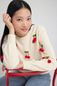 TRENDYOLMİLLA Teen Stone Meyve Embroidery embroidered Knitwear Sweater - Image 2