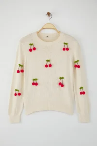 TRENDYOLMİLLA Teen Stone Meyve Embroidery embroidered Knitwear Sweater - Image 5