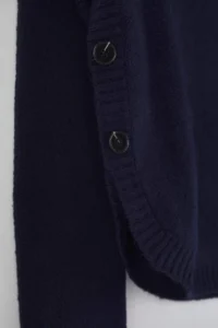 TRENDYOLMİLLA NAVY BLUE Wide Pattern Soft textured Button Detailed Knitwear Sweater - Image 6