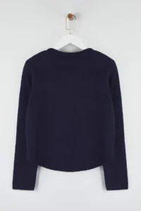 TRENDYOLMİLLA NAVY BLUE Wide Pattern Soft textured Button Detailed Knitwear Sweater - Image 7