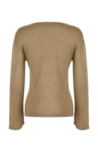 TRENDYOLMİLLA Mink V-neck Basic Knitwear Sweater | - Image 7