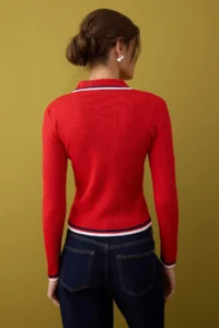 TRENDYOLMİLLA Brown-Red 2 Sets Basic Short/Crop 2 Sets Paket Knitwear Cardigan-Sweater - Image 4