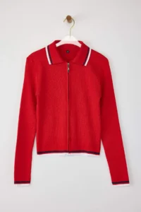 TRENDYOLMİLLA Brown-Red 2 Sets Basic Short/Crop 2 Sets Paket Knitwear Cardigan-Sweater - Image 9