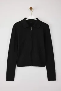 TRENDYOLMİLLA Gray-Black 2 Sets Basic Short/Crop 2 Sets Paketl Knitwear Bodysuit Cardigan-Sweater - Image 11