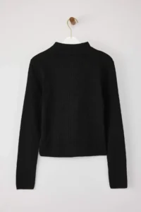 TRENDYOLMİLLA Gray-Black 2 Sets Basic Short/Crop 2 Sets Paketl Knitwear Bodysuit Cardigan-Sweater - Image 12