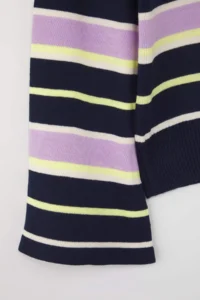 TRENDYOLMİLLA NAVY BLUE Polo Shirt Collar Striped Knitwear Sweater - Image 7