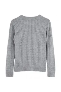 TRENDYOLMİLLA Gray At Embroidered Hair Knitting Thin Knitwear Sweater - Image 7