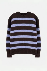 TRENDYOLMİLLA Brown Striped Wardrobe Essentials Wool Blended Premium Thread Knitwear Sweater | - Image 5