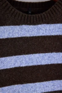TRENDYOLMİLLA Brown Striped Wardrobe Essentials Wool Blended Premium Thread Knitwear Sweater | - Image 6
