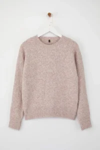 TRENDYOLMİLLA Wardrobe Essentials Mink Wool Blended Shaggy Premium Thread Wide Pattern Knitwear Sweater | - Image 5