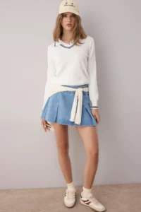 TRENDYOLMİLLA Ecru Premium Thread/Special Thread Layer/Nested Knitwear Sweater - Image 2