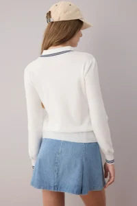 TRENDYOLMİLLA Ecru Premium Thread/Special Thread Layer/Nested Knitwear Sweater - Image 4