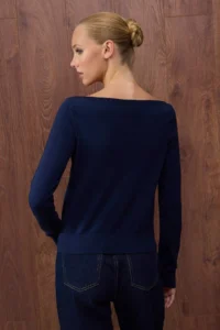 TRENDYOLMİLLA Special Collection NAVY BLUE Premium Thread/Special Thread Trend Knitwear Sweater - Image 4