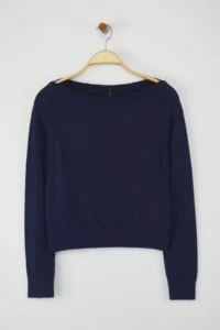 TRENDYOLMİLLA Special Collection NAVY BLUE Premium Thread/Special Thread Trend Knitwear Sweater - Image 5