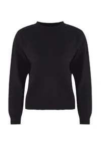 TRENDYOLMİLLA Special Collection NAVY BLUE Soft textured Wide Pattern Shawl Knitwear Sweater - Image 5