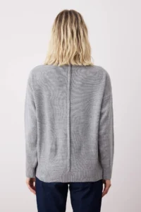 TRENDYOLMİLLA Gray  Shirt Garnili Detailed Wide Pattern  Knitwear Sweater - Image 4